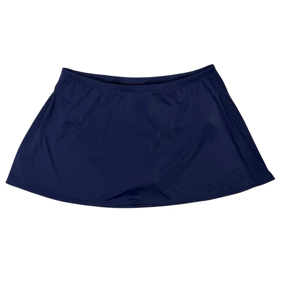 Swimsuits For All Women's 20 Navy Blue Swim Suit Skirt Lined